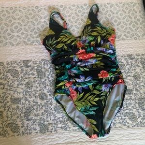 Ruby Ribbon floral swimsuit- no piling or pulls.  Very good condition.